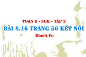 Bài 8.16 trang 56 Toán 6 Tập 2 Kết nối tri thức
